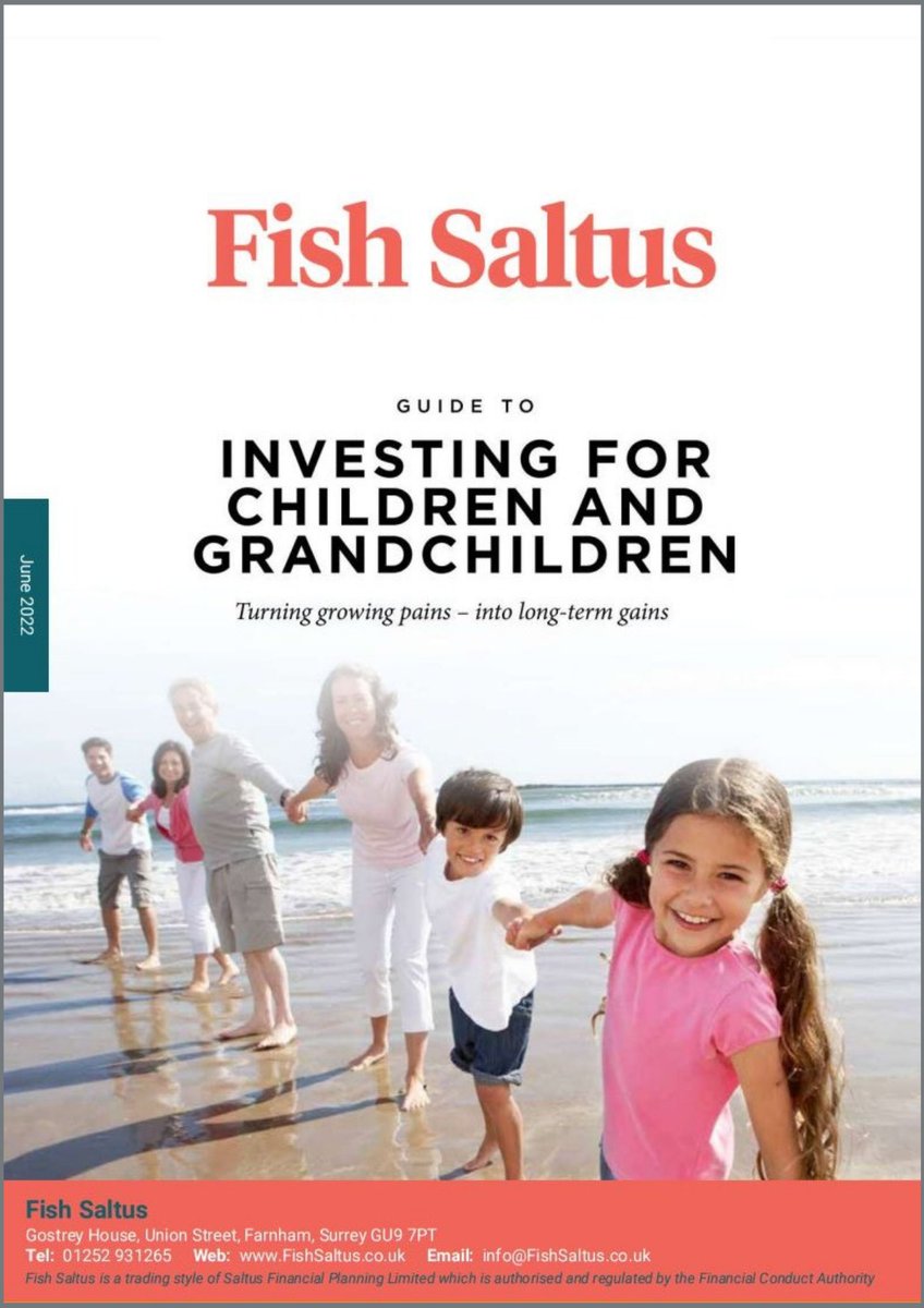Guide to Investing for Children and Grandchildren - Free Download
fishsaltus.co.uk/news/fish-salt…
Sharing your wealth – especially with younger generations facing the pressures of rising house prices and university fees – can really make a difference and bring you great joy too.