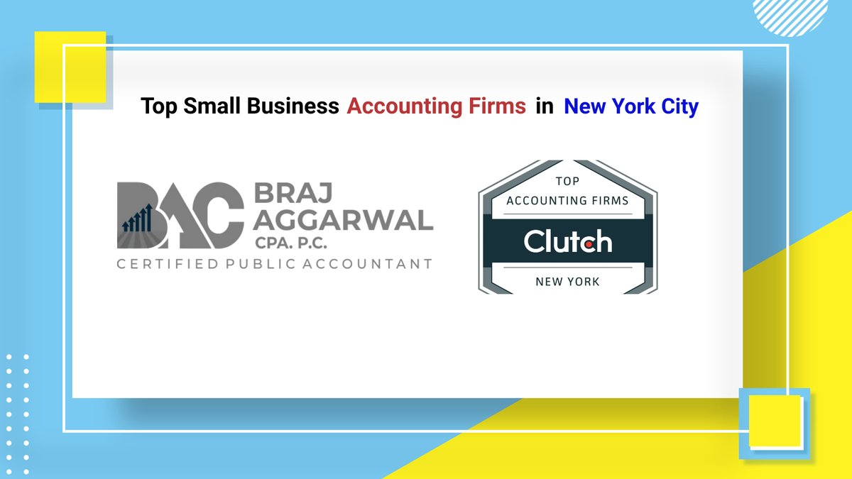 Braj Aggarwal, CPA, P.C Accounting and Taxation Services are at The Top of the Industry. Read our Latest Blog click here: bit.ly/3Q5KW1V
#taxaccountant #taxplanning #clutch #clutchreview #taxpreparation #business #smallbusiness #startup #entrepreneur #newyork #manhattan