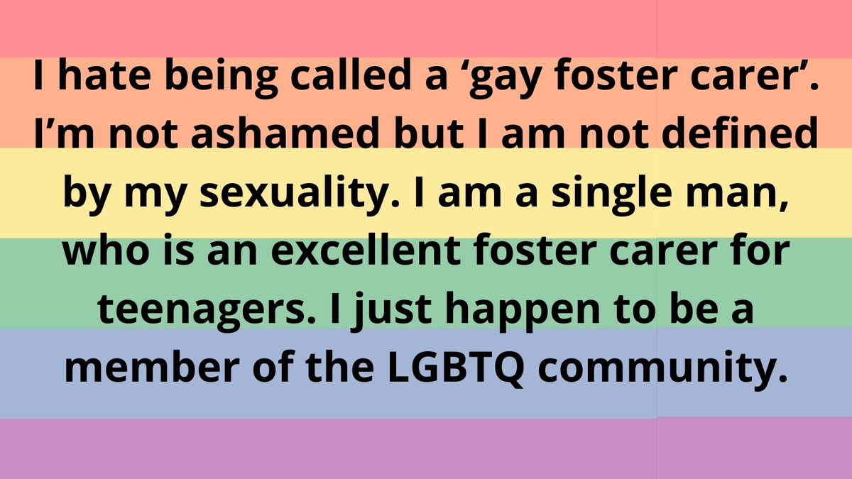 Isfostering's tweet photo. For Pride I want to r/p this great quote from our ace carer Walt. Its brilliant &amp; the core of being a foster carer: we welcome people of any culture, faith, ethnicity, status or lifestyle but what really interests us is your ability to keep a child safe &amp; support &amp; nurture them. https://t.co/IZ7LaRHc5C