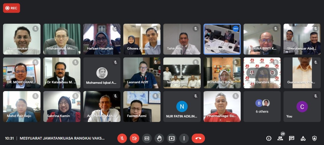 IMR_NIH's tweet photo. Today IMR as a Vaccine Collaboration Network (VCN) secretariat had called almost all relevant parties to attend the first VCN meeting virtually, chaired by Datuk Dr Hishamshah bin Mohd Ibrahim -Deputy Director General MOH for Research & Technical Support. #nihmy https://t.co/YEy98KG9iL