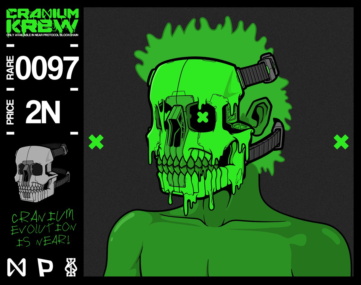 Cranium #0097-RARE is now listed. Only at $NEAR
Token: paras.id/token/x.paras.…
Collection: paras.id/collection/cra…
#NearNFT #ParasNFT #NFT #CraniumNFT #CraniumKrew 
<a href="/cryptoartph/">CryptoArt Philippines</a> <a href="/NFTMarketPH/">NFT Market PH 🇵🇭</a> <a href="/NEARPhilippines/">NEAR Philippines I Create Without Limits</a> <a href="/ParasHQ/">Paras 🟩🟧</a> <a href="/NEARProtocol/">NEAR Protocol</a> <a href="/NftPinas/">NFTPinas | #FBNXGuild</a>