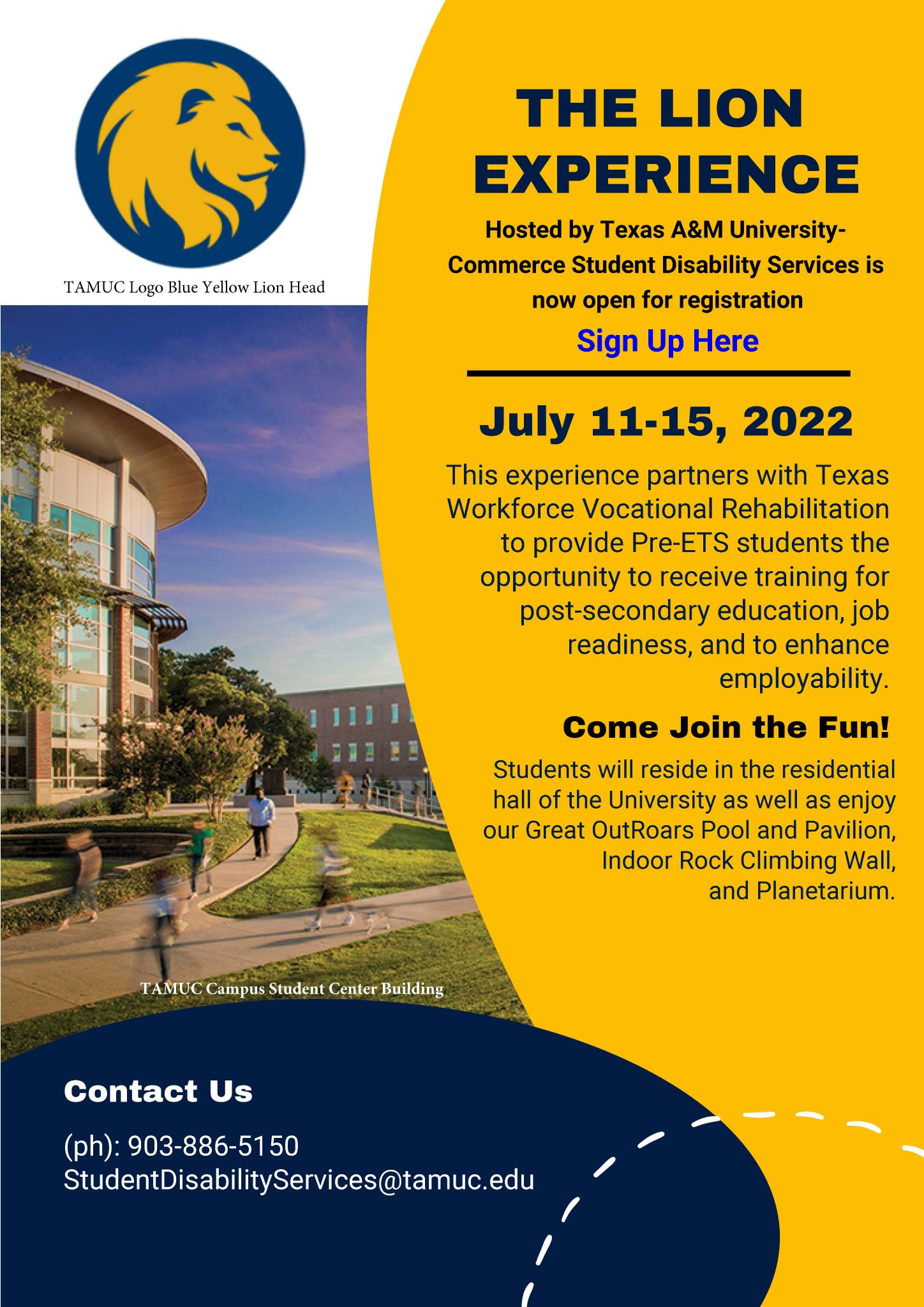 TAMUC SDS on Twitter "Click the link to register for SDS overnight