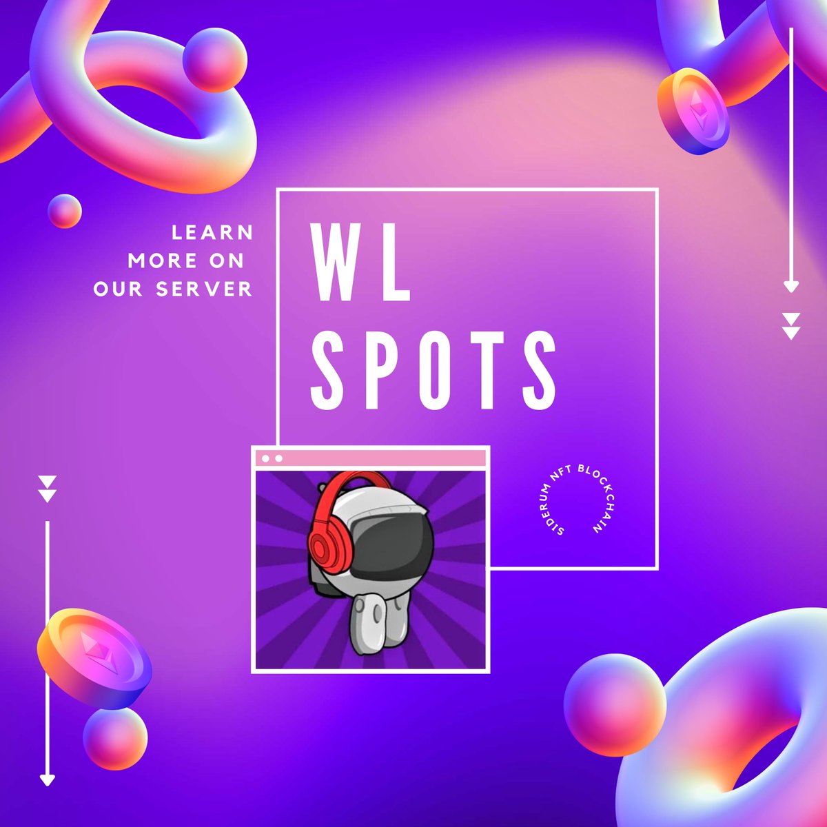So it begins...👀

The 1st WL spots on our server. GL everyone
Join our Discord now: discord.gg/WKMxJg59se

#NFT #NFTCommunity #WLGiveaways