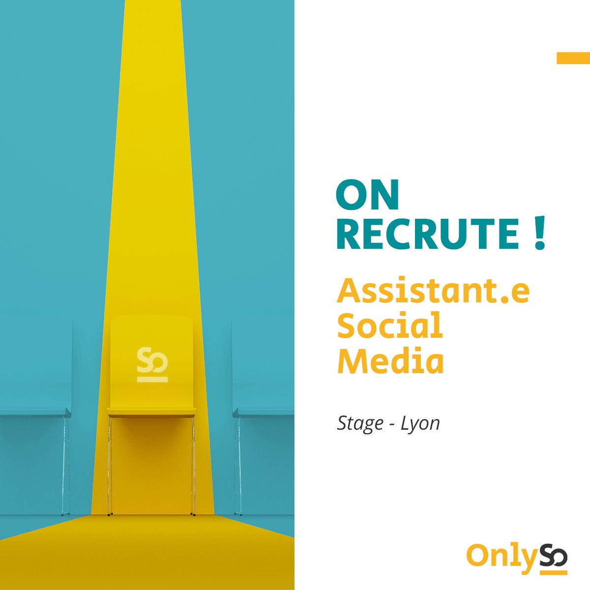 AgenceOnlySo's tweet photo. #StageAlert | On cherche notre futur(e) Assistant(e) #SocialMedia pour nous accompagner dans de nouvelles aventures sur les #réseauxsociaux ! 🔦
Vos missions : #CM, #publicité, suivi #créa, #acti, #newsletter, #blog...
👉 https://t.co/oUwHyeg5lh
#Intern #Recrutement #i4emploi https://t.co/YY0BOvbvis