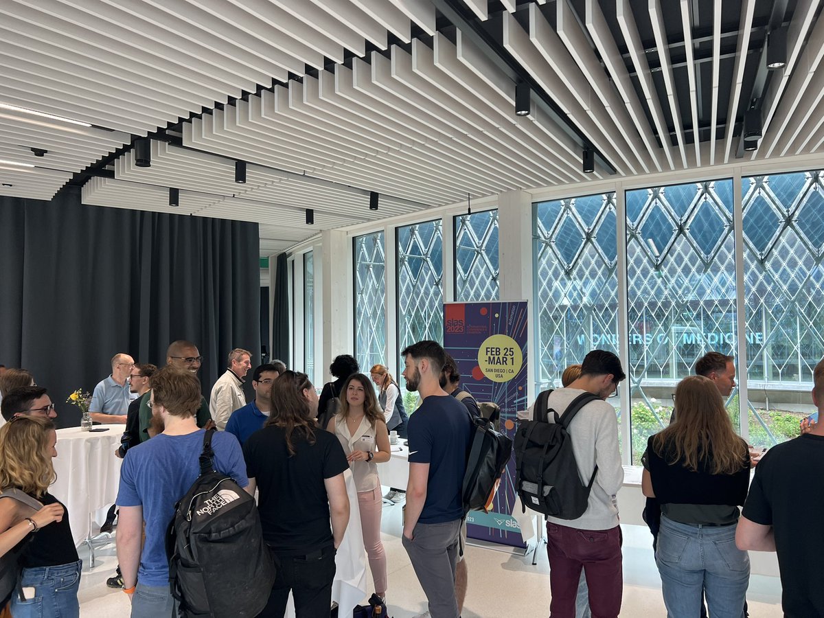 SlasDir's tweet photo. The SLAS /ELRIG Networking Event is underway! Topic: Targeted Protein Degradation, from Discovery to Development at the beautiful Novartis campus Pavillon! @SLAS_Org @ELRIG_UK https://t.co/R4RENB5eaY