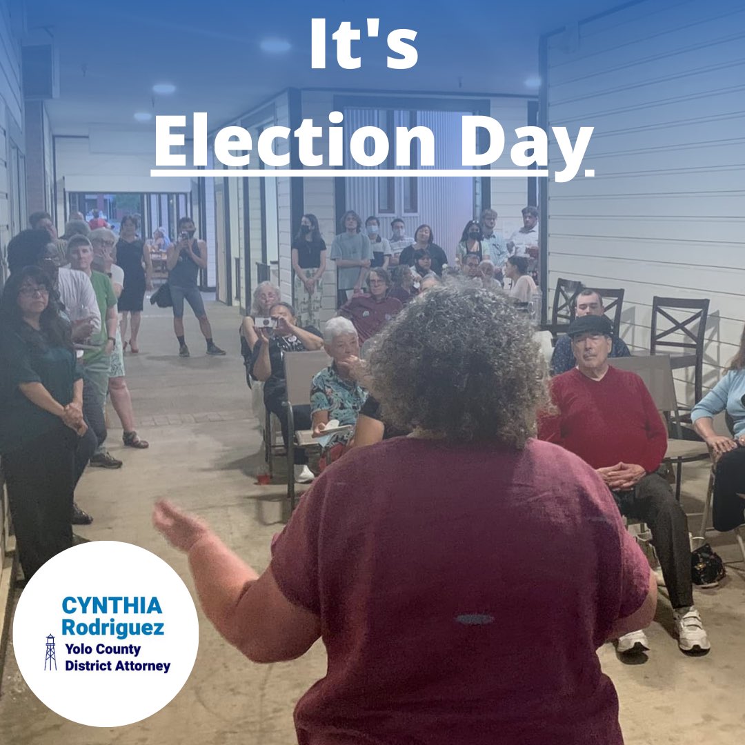 Today’s the day! If you haven’t already, be sure to turn in your mail ballot or visit a voting center to register/get a ballot by 8pm. 

For More Voting Info Visit: cynthia4yolocountyda.com/vote
