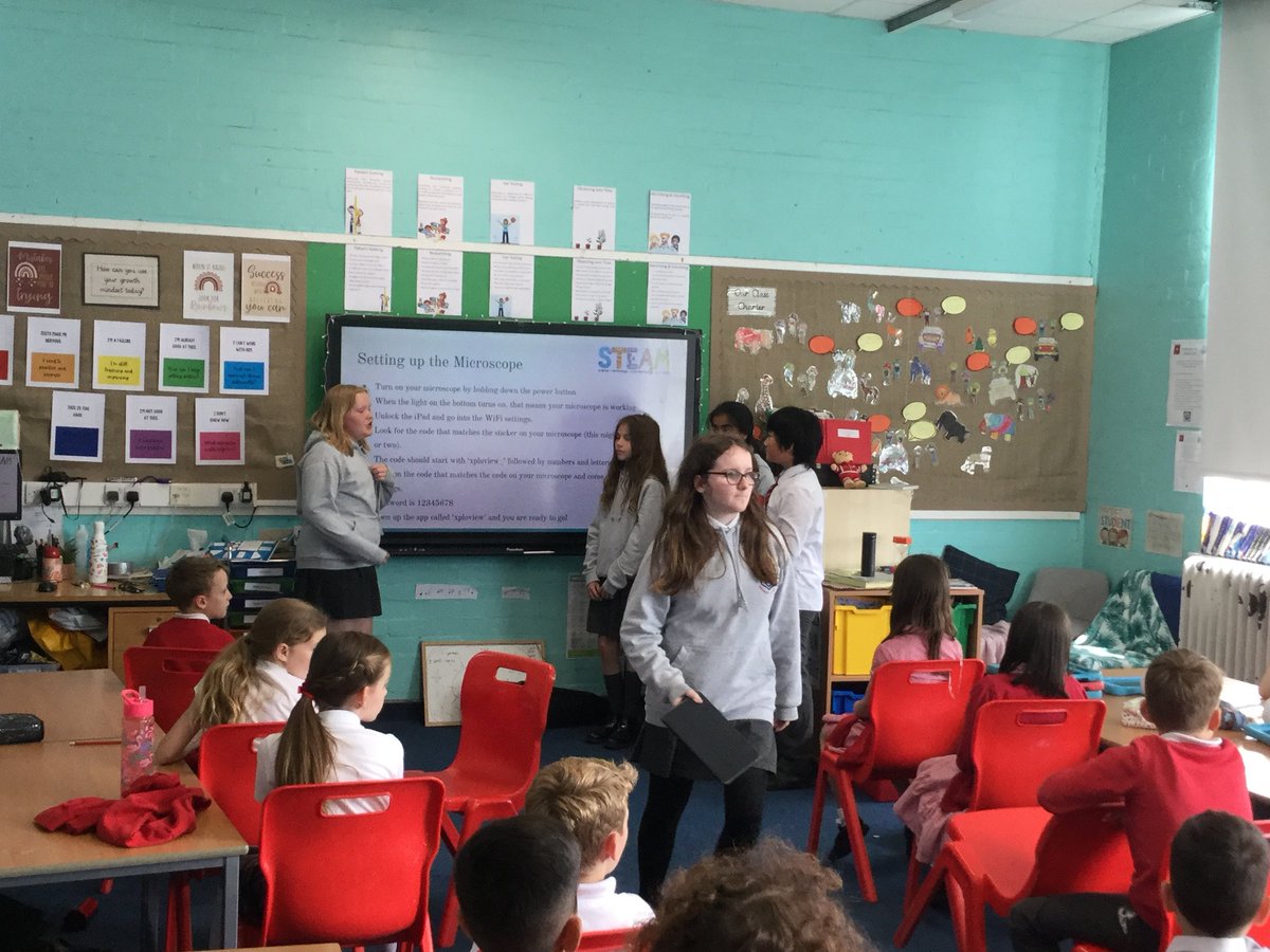 Carolside_PS's tweet image. Yesterday and today, the P7 Young STEM Leaders (YSLs) delivered microscope workshops to the P4 classes. Everyone was very busy and learned a lot! #CPSSTEAM #ERCSTEM