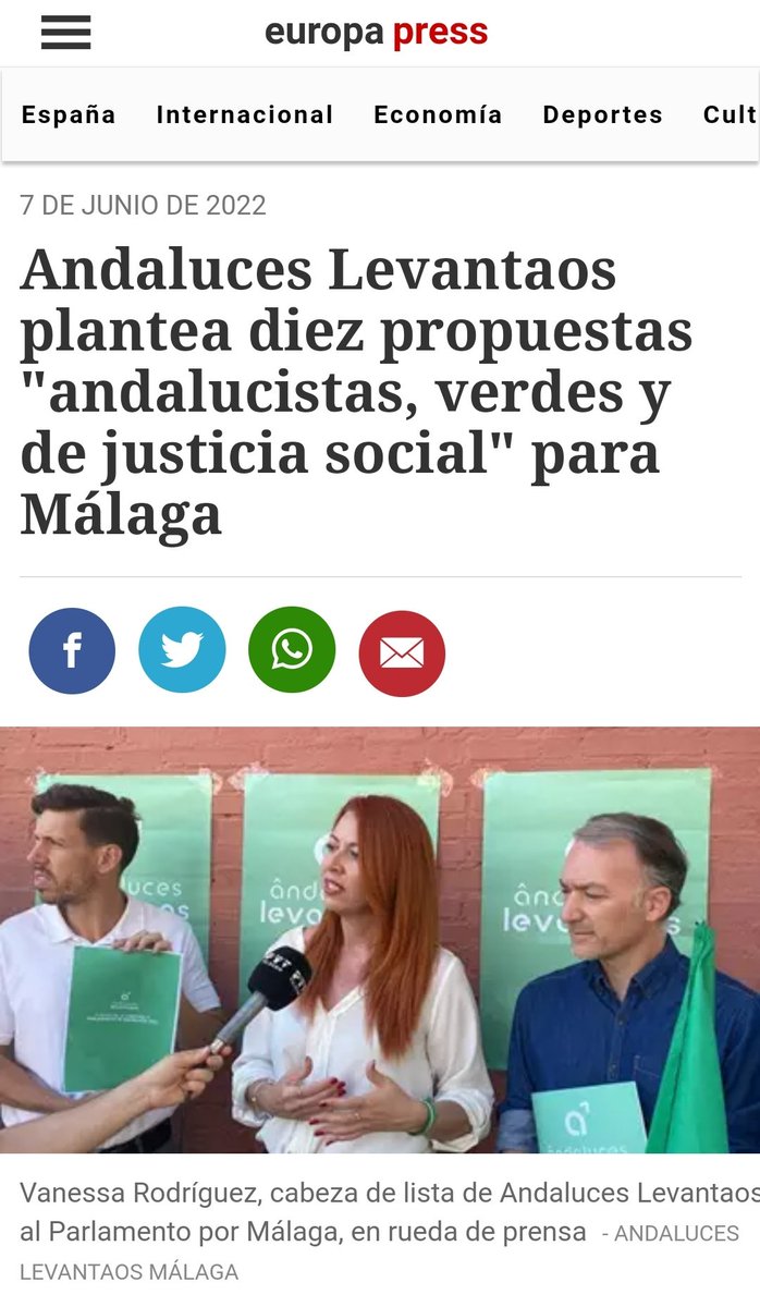 VaneRo_Ma's tweet photo. Hemos presentado nuestro programa electoral para la provincia de Málaga. Un programa andalucista, verde y de justicia social para la renovación y reequilibrio de esta tierra. Centrado en las necesidades actuales de los malagueños. Gracias a Europapress  por hacerse eco. https://t.co/tZGEF1fKYj