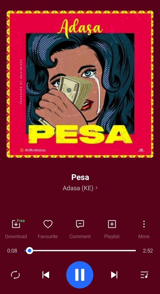 Boomplay_kenya's tweet photo. .@Adasa_dasa has finally released her highly anticipated track #Pesa.

The song follows the succes of her hit collabo with @KHALIGRAPH titled #MaombiYaMama &amp; #Contigo with @NeicaMuzik

The song is available for free download on @BoomplayMusicKE:
https://t.co/xRpVXX7c6q https://t.co/rWFTnOHFj4