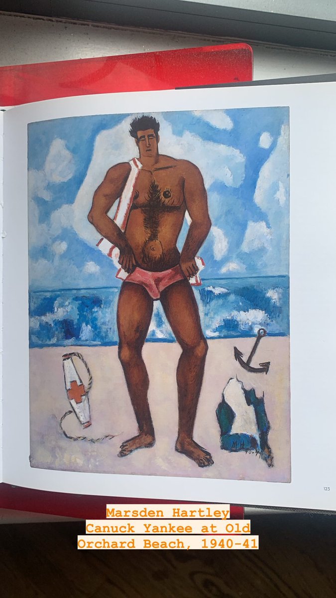 antiqueerian's tweet photo. Marsden Hartley, Canuck Yankee at Old Orchard Beach, 1940-41 https://t.co/Lve0fjuf09