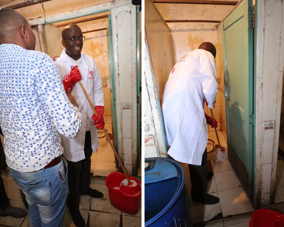 ItsMutai's tweet photo. This is not PR anymore. No I refuse to think this is PR. This man understands the problems his voters face more than we thought. He understands to connect with the voter, he must meet the voter at his/her natural habitat even at the toilets. Polycarp Igathe understands his trade https://t.co/YMFVNHaYAA