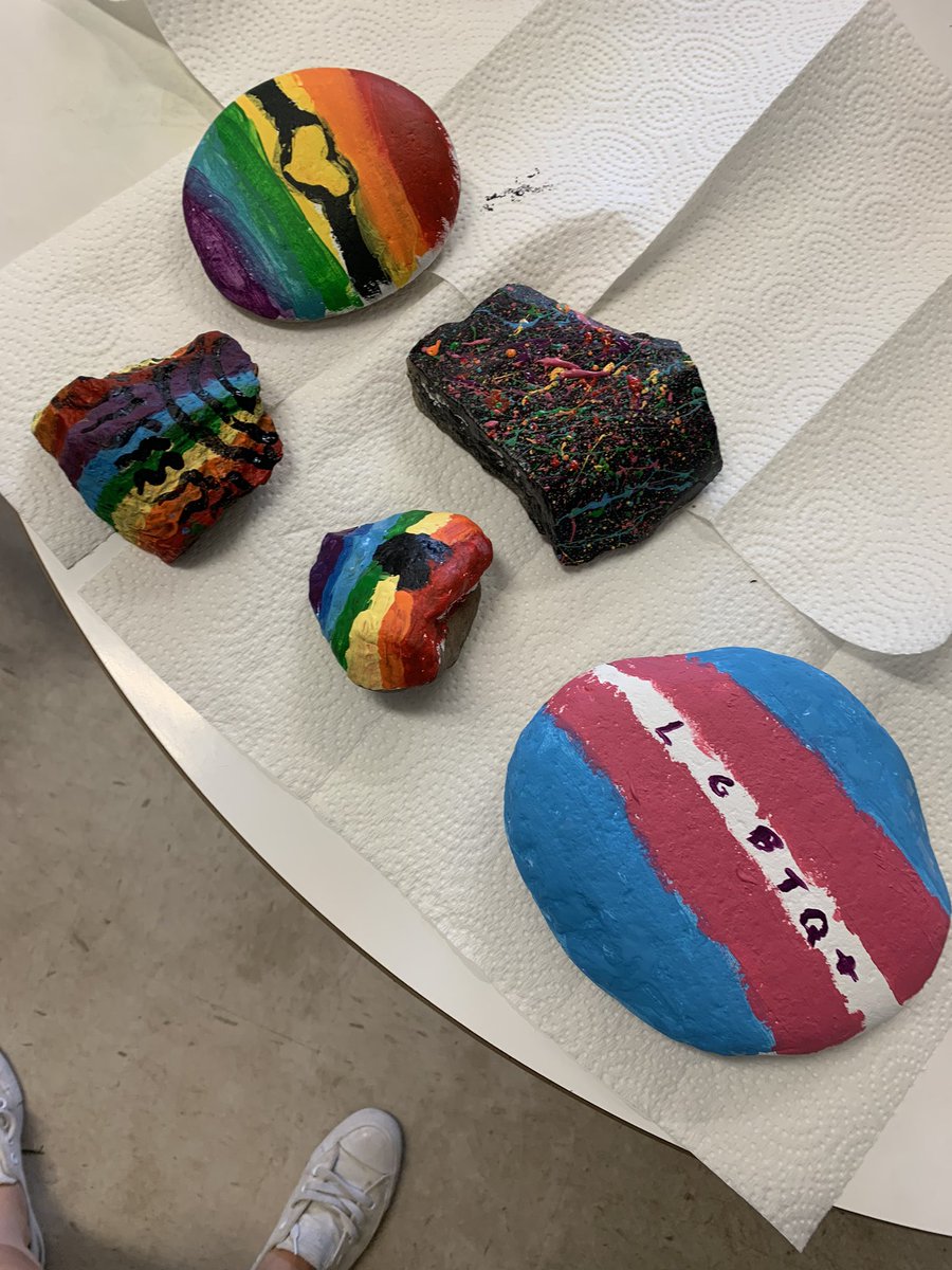 cestmmegough's tweet photo. Some of our rocks for #PrideMonth 
When we go to the boardwalk at the end of the month, we will bring them to help spread positive messages 🏳️‍🌈🏳️‍⚧️ https://t.co/zktZITtDKK