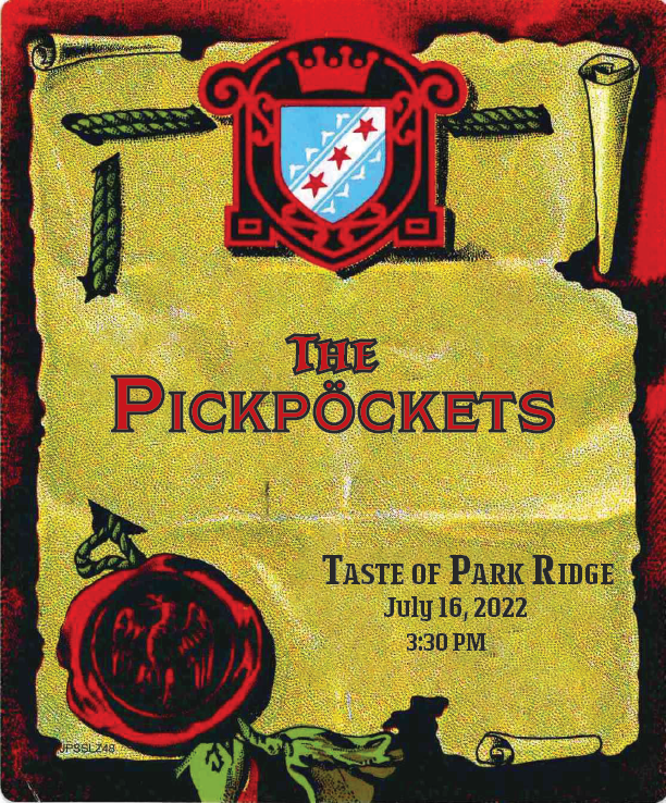 thepickpockets's tweet photo. Save the date! On Saturday, July 16th, the Pickpockets will be playing a rare outdoor show at the Taste of Park Ridge. We're on at 3:30. https://t.co/j9Hh5rZuoU