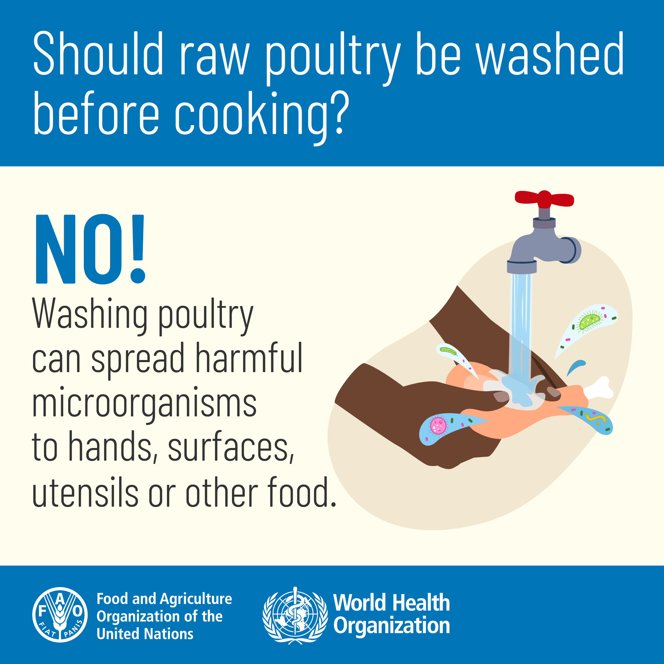 World Health Organization (WHO) on X: “Q: Should we wash raw 