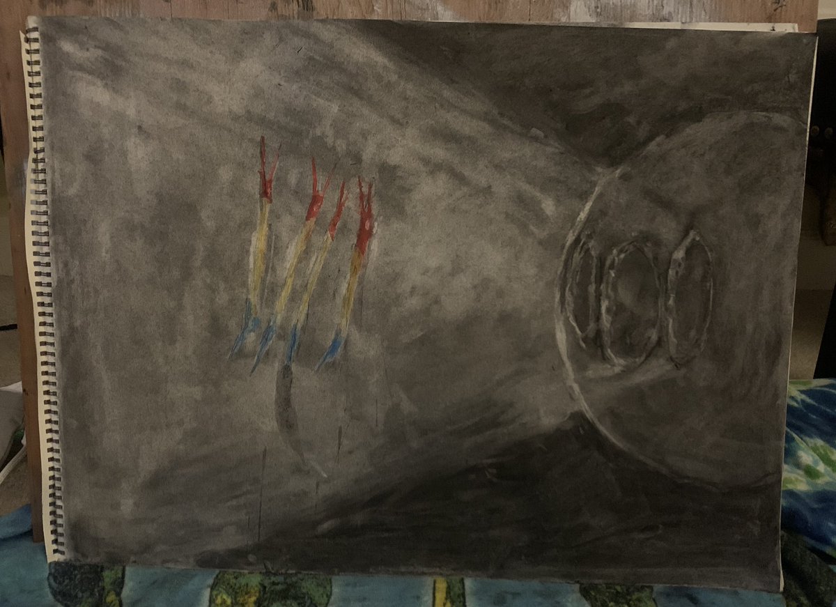 un1c4t's tweet image. In 1932 William Beebe dove down deep into the ocean. Low on oxygen he saw fish that we have never seen again. Did he actually see them or did he start to see things in the low light with little oxygen? 
#art #drawing #expidition