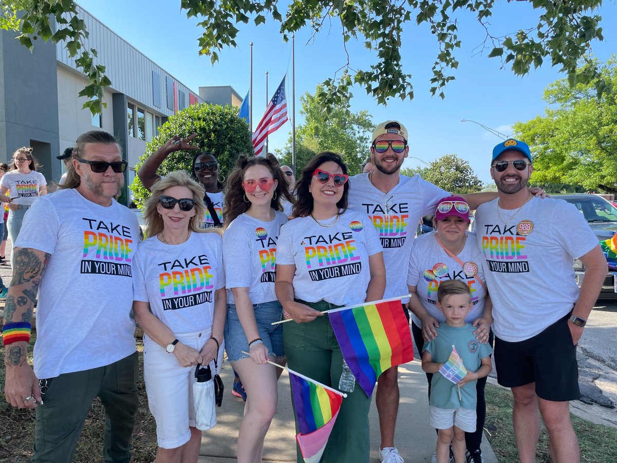 Take PRIDE in your MIND! 🌈🏳️‍🌈
Our crew had a great time marching for mental health and promoting the 988 Mental Health Lifeline during the <a href="/39thDistrictOKC/">39th St. District OKC</a> Pride Parade! 

988 launches late this summer - spread the word! #Prideon39th #HappyPrideMonth #MentalHealthforALL