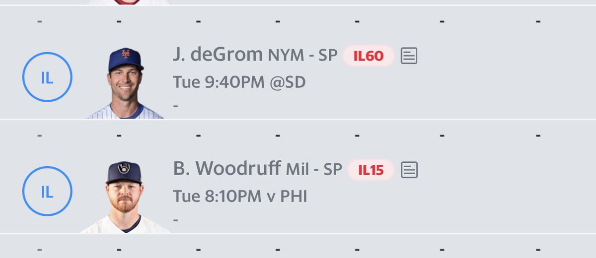 JasonKolnos's tweet image. My fantasy team’s pitching is in shambles. But I have two injured aces. Maybe they’ll save me in the second half? 🤔⚾️
