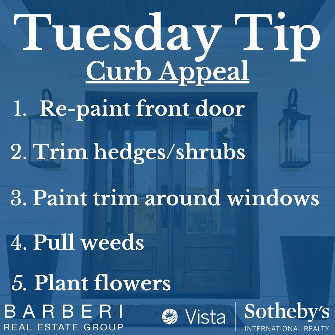 TonyBarberi's tweet photo. ✨Tuesday Tip✨
Ideas to freshen up the exterior entrance to your home 🏠

Tony Barberi
Barberi Real Estate
Vista Sotheby's International Realty
Cell: 310-529-2344
DRE#01351812 https://t.co/5Oxtoz6rTR