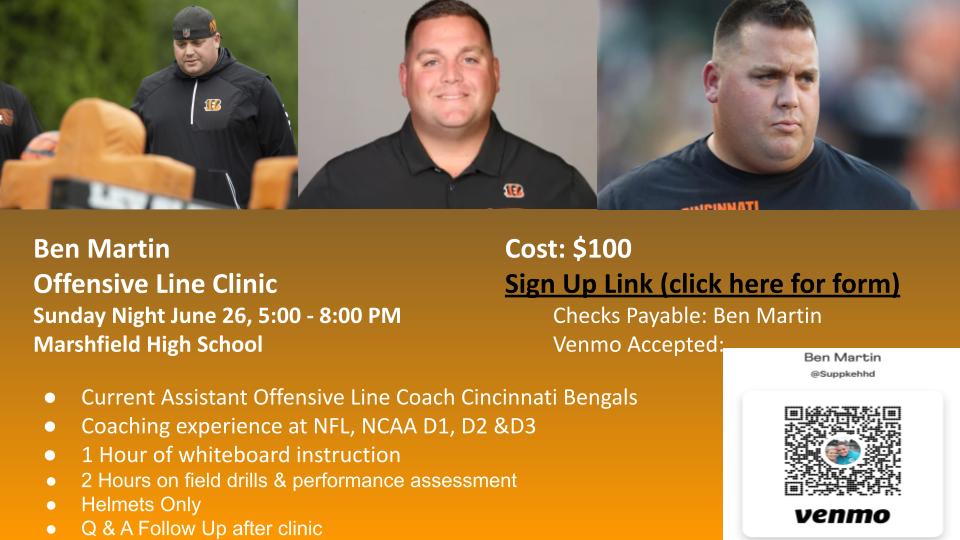 Marshfield Football (@marshfieldrams) on Twitter photo Summer seems completely devoted to 7 on 7, finally saw a great opportunity for Linemen (the real "SKILL" player) Grades 8 - 12 in Massachusetts by
<a href="/Coach_BenMartin/">Ben Martin</a>.
Signup: forms.gle/tx7nrd82W6pTsX… Summer seems completely devoted to 7 on 7, finally saw a great opportunity for Linemen (the real "SKILL" player) Grades 8 - 12 in Massachusetts by
<a href="/Coach_BenMartin/">Ben Martin</a>.
Signup: forms.gle/tx7nrd82W6pTsX…