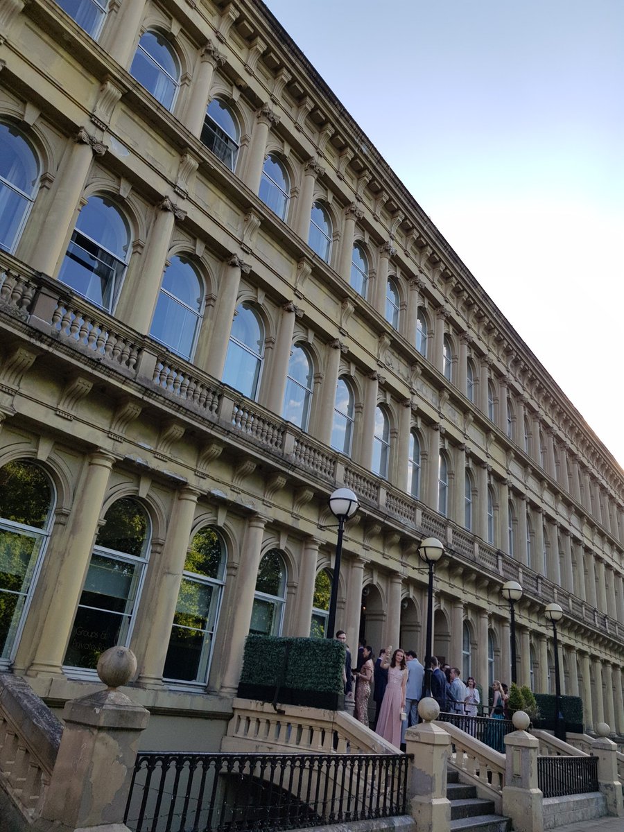 Our S6 young people assembling on the terrace of the hotel at the start of their Prom celebrations.