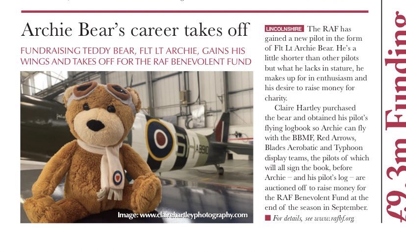 CHartleyPhotos's tweet image. So @ArchieAvgeek has a nice little piece about him in this months Lincolnshire Pride Magazine alongside a lovely article about @RAFBBMF .If you don’t get it delivered you can read online here (just need to enter an email address) pridemagazines.co.uk/lincolnshire/v…