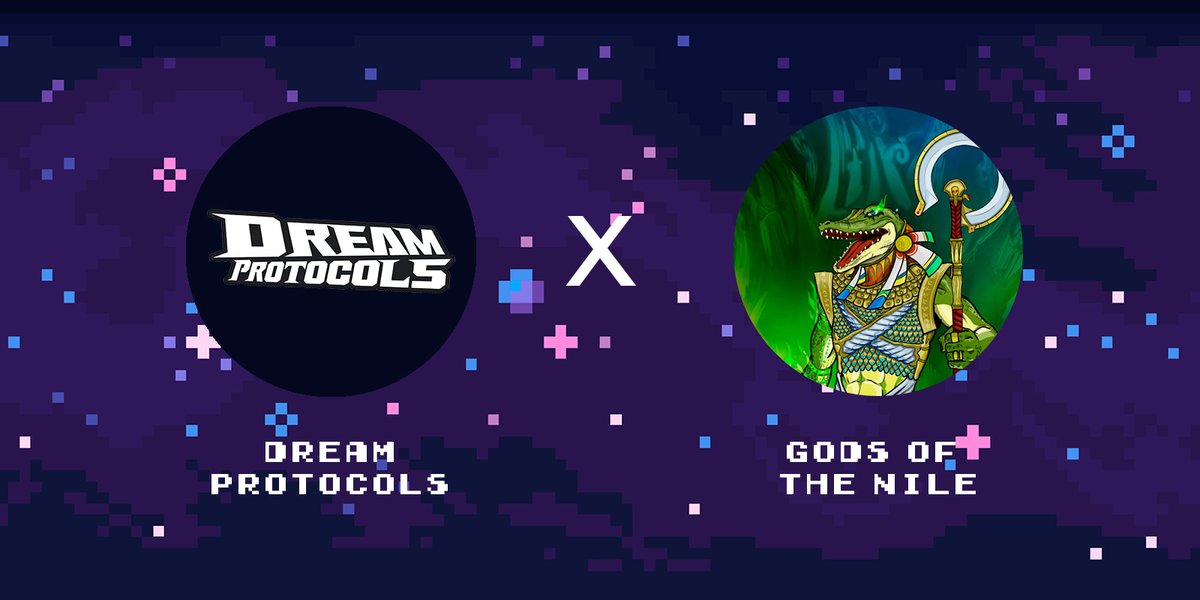 ☥ GODS OF THE NILE x DREAM PROTOCOLS GA ☥

RULES:
✅ Follow <a href="/gotn_nft/">Gods of the Nile | GOTN</a> &amp; <a href="/dpcollabs/">Dream Collaborations</a>
✅ Like, RT &amp; Tag 3 frens
✅ Join discord.gg/ERYDdtB8
✅ Register on mintparty.xyz/dream-protocol…

Good luck! 7 winners will be picked in 24 hours 🥳