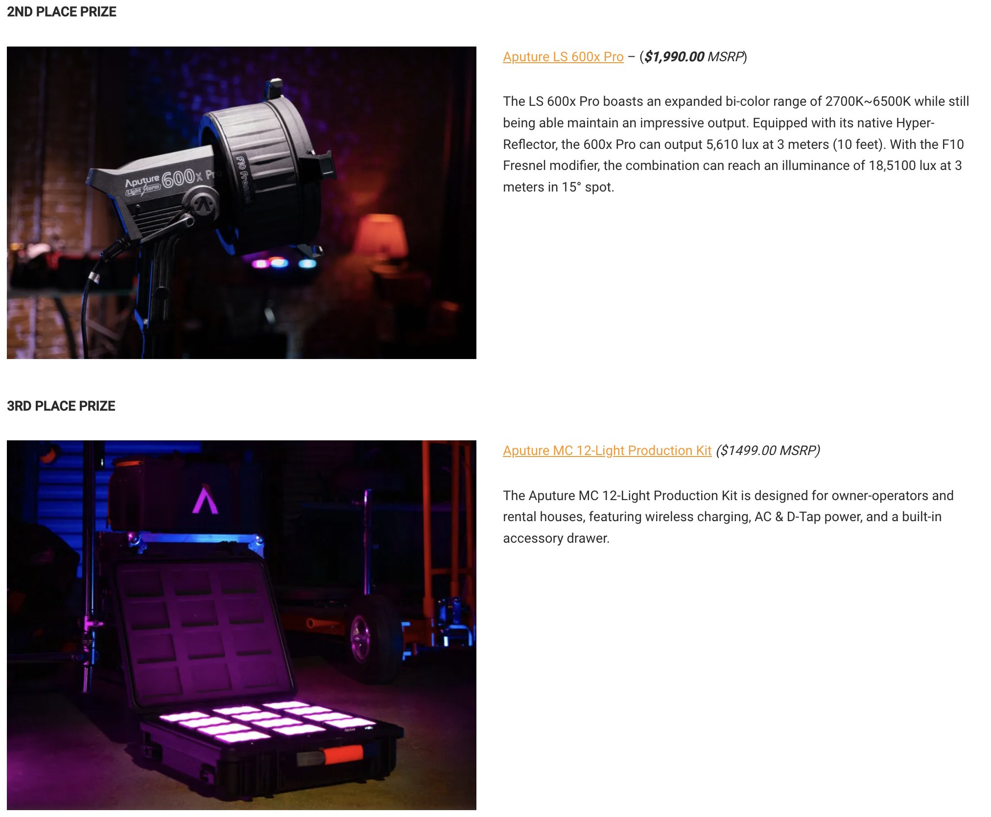 Gear Focus on Twitter "2nd and 3rd place prizes worth over 3500! have