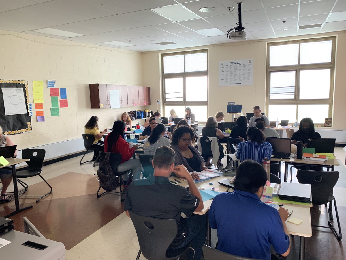 RyanTait23's tweet photo. DPS Summer ELA Adoption Training Round One. What’s better than donuts and training?  ⁦@Becky_Davis19⁩ ⁦@klb0808⁩ ⁦@curriculum_dps⁩ ⁦@SavvasLearning⁩ ⁦@DaytonSchools⁩ https://t.co/yxibHAmlAt