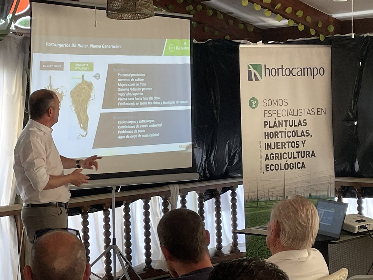 Continuamos en la charla hablando de soluciones nematicidas para #tomates, portainjertos #rootstock #velum #bioactprime #controlprime <a href="/Bayer4CropsES/">Bayer Crop Science España</a> <a href="/SeminisIberia/">Seminis Iberia</a>