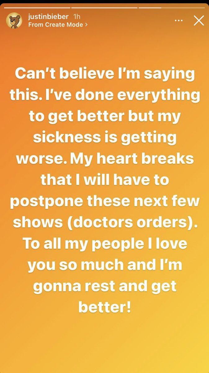 hot995's tweet photo. POSTPONED 🚨 @JustinBieber’s show scheduled for this Friday at @capitalonearena has been postponed. We hope you feel better soon 💜 https://t.co/noJDjwzdHB
