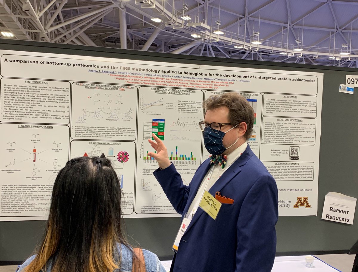 proteomics's tweet photo. @ARajczewski from @UMNews and @usegalaxyp team presented his work on the comparison of FIRE methodology with bottom-up #proteomics to detect hemoglobin adducts at the #ASMS2022 conference. #adductomics https://t.co/bBhgsoLBib
