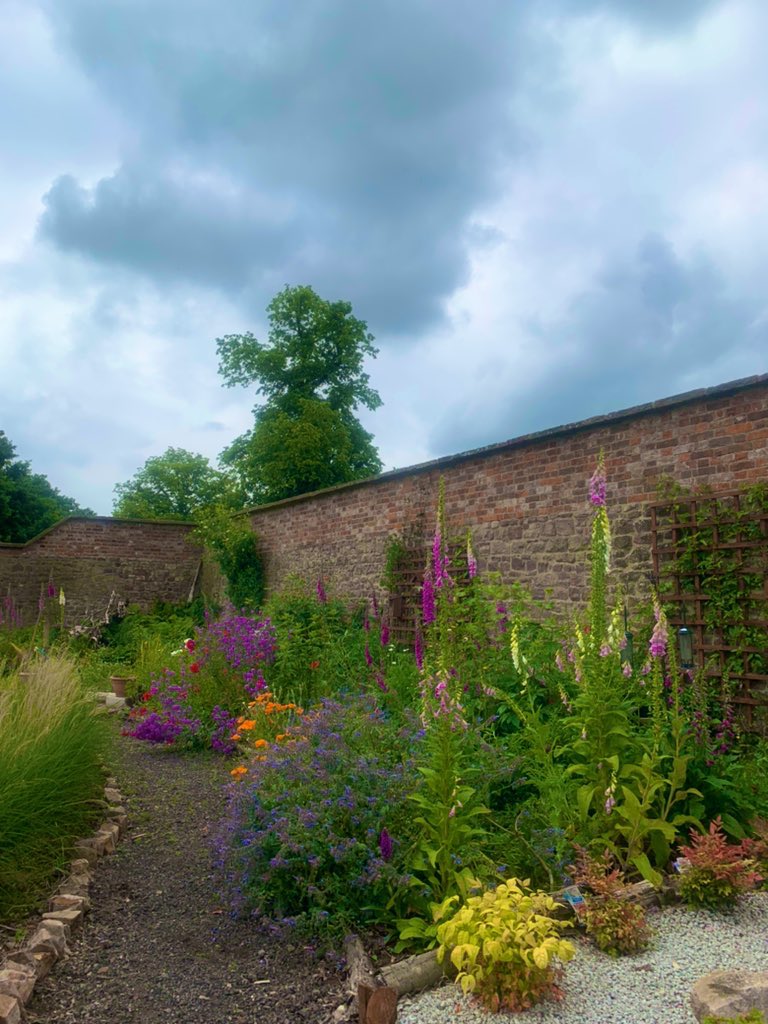 Lunch in the walled garden today. What a great space to take a moment &amp; a breath. Diolch yn fawr to all the volunteers who have cultivated this colourful area of calm. Inspired me to come home &amp; do a bit of weeding! <a href="/AneurinBevanUHB/">Aneurin Bevan University Health Board</a>. #mysltday #walledgarden #gardenerbynight 💐