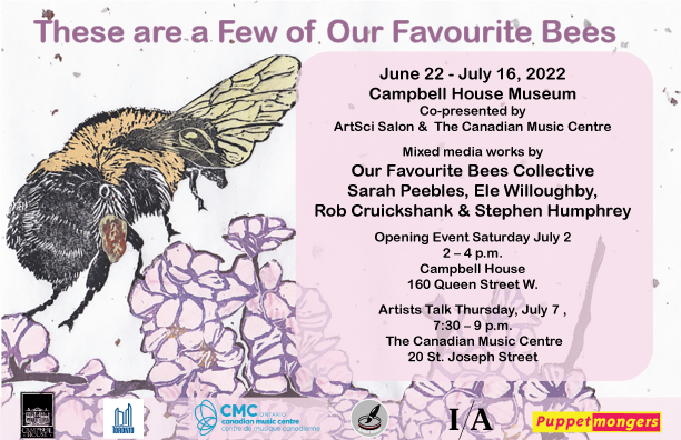 Getting excited to show our multimedia tribute to Our Favourite Bees about some of the wonderful wild bees with whom we share this city! If you're in Toronto, I hope you'll join us later this month at the Campbell House Museum (Queen St & University Ave).