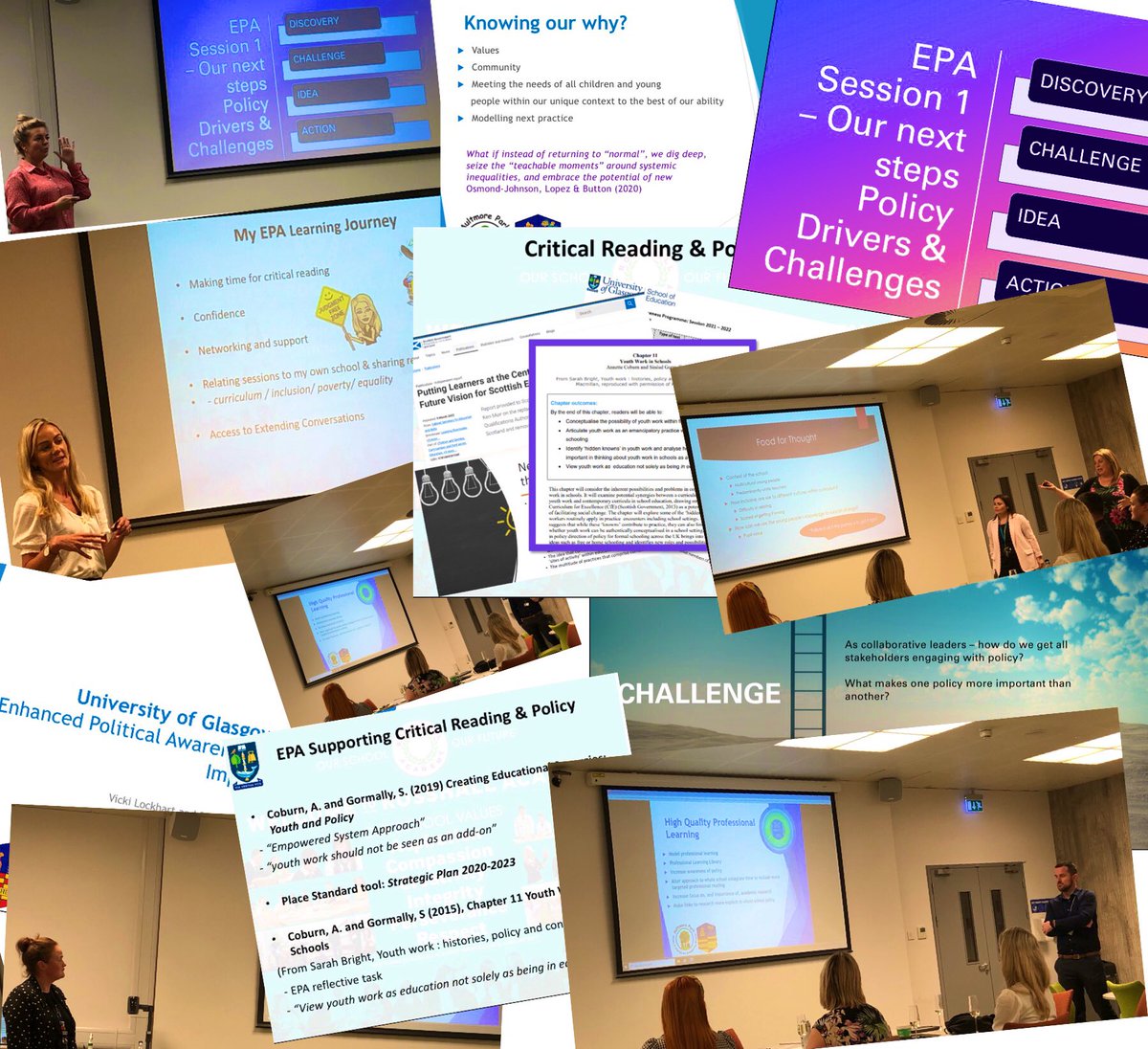 UofGHeadship's tweet photo. Thank you to our #EPA21 cohort for your engagement &amp; insights throughout the @UofGEducation #EnhancedPoliticalAwareness programme @EdISGlasgow We are inspired by your reflections on impact this evening. We wish you every success in your future learning and leadership ✨ @Doug_GCC https://t.co/txplXkLOpl