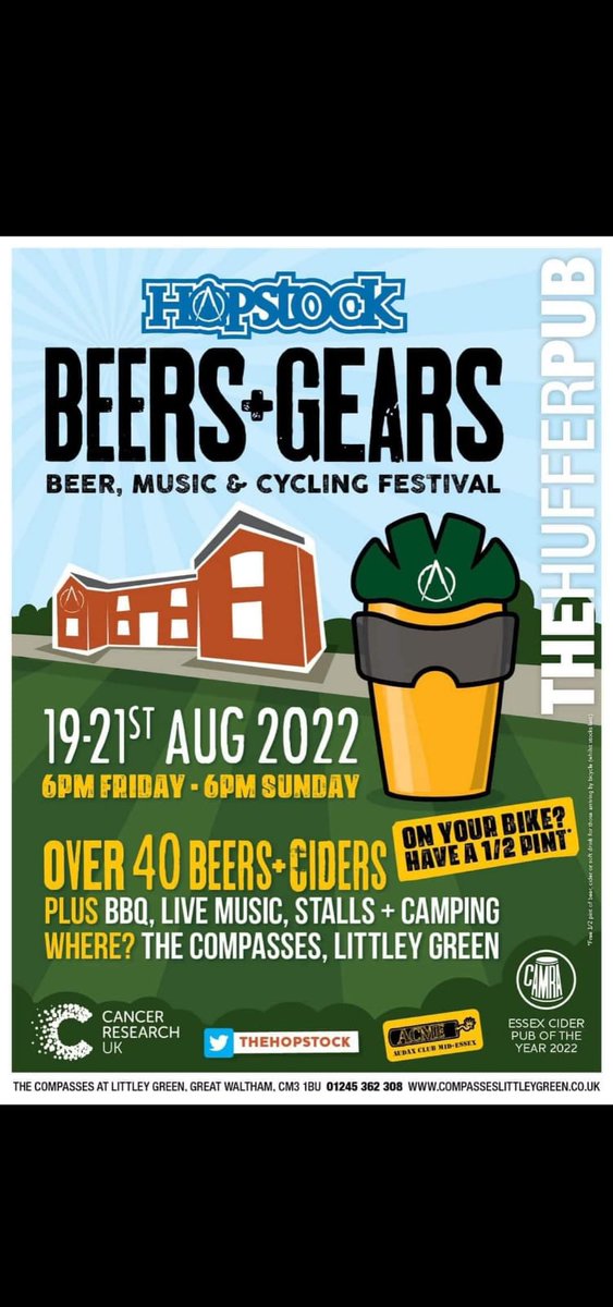 .@thehopstock will be hosting #Beers and Gears a wonderful festival bringing together #music and #cycling with #ales and #ciders.

<a href="/ChelmsfordCAMRA/">Chelmsford and Mid Essex CAMRA</a> will be making a special presentation - so watch out for more details. 

#CheersChelmsford 🍻

🍺♥️
#Chelmsford
#Essex #Felsted