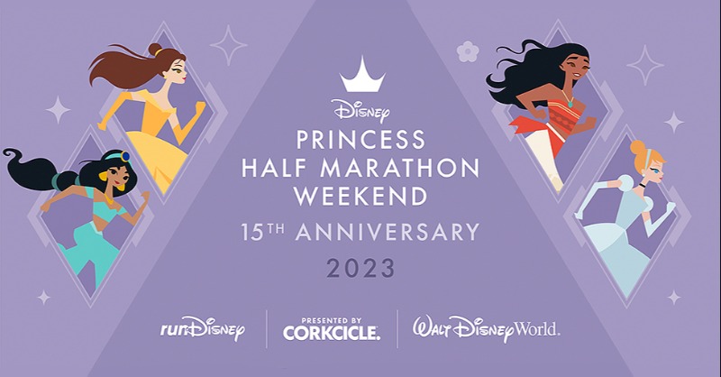 runDisney's tweet photo. Trade your glass slippers for running shoes &amp; celebrate the heroic spirit of Disney Princesses when you join us for the #runDisney 2023 Disney Princess Half Marathon Weekend presented by @CORKCICLE! ✨ Registration opens TODAY at 10am ET: