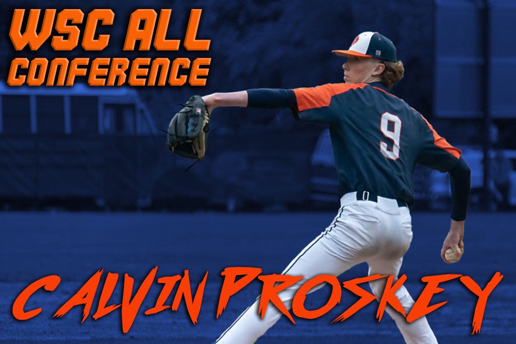Junior pitcher - Calvin Proskey (<a href="/Calvin_Proskey/">Calvin Proskey</a>)was selected to the WSC All Conference team! #OPRF #OPRFbaseball #Huskies #LockedIn