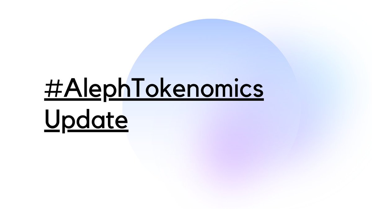 aleph_im's tweet photo. Say Bonjour to #AlephTokenomicsUpdate!! A mini series created to share digestible highlights of our latest tokenomics update. https://t.co/AzoaliVxDL