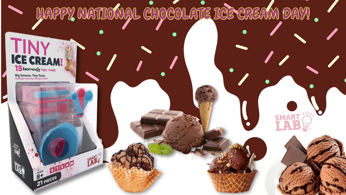 On National Chocolate Ice Cream Day, celebrate the scoops that still make us swoon!

#tiny #tinyicecream #chocolateicecreamday #icecream #smartlabtoys #toys