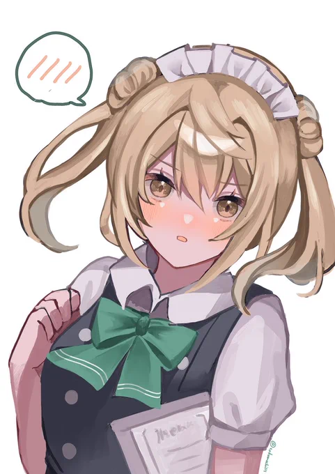 照れメイドな満潮ちゃん🍩
 #艦これ  #満潮 