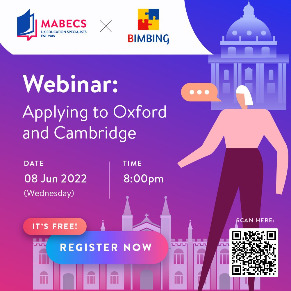 officialbimbing's tweet photo. Dreaming of going to Oxford or Cambridge?
Both universities belong to the Russell Group family and both are world renowned.
Register now at:    https://t.co/fwoZMO1CdJ https://t.co/Sf7AZpHfEC