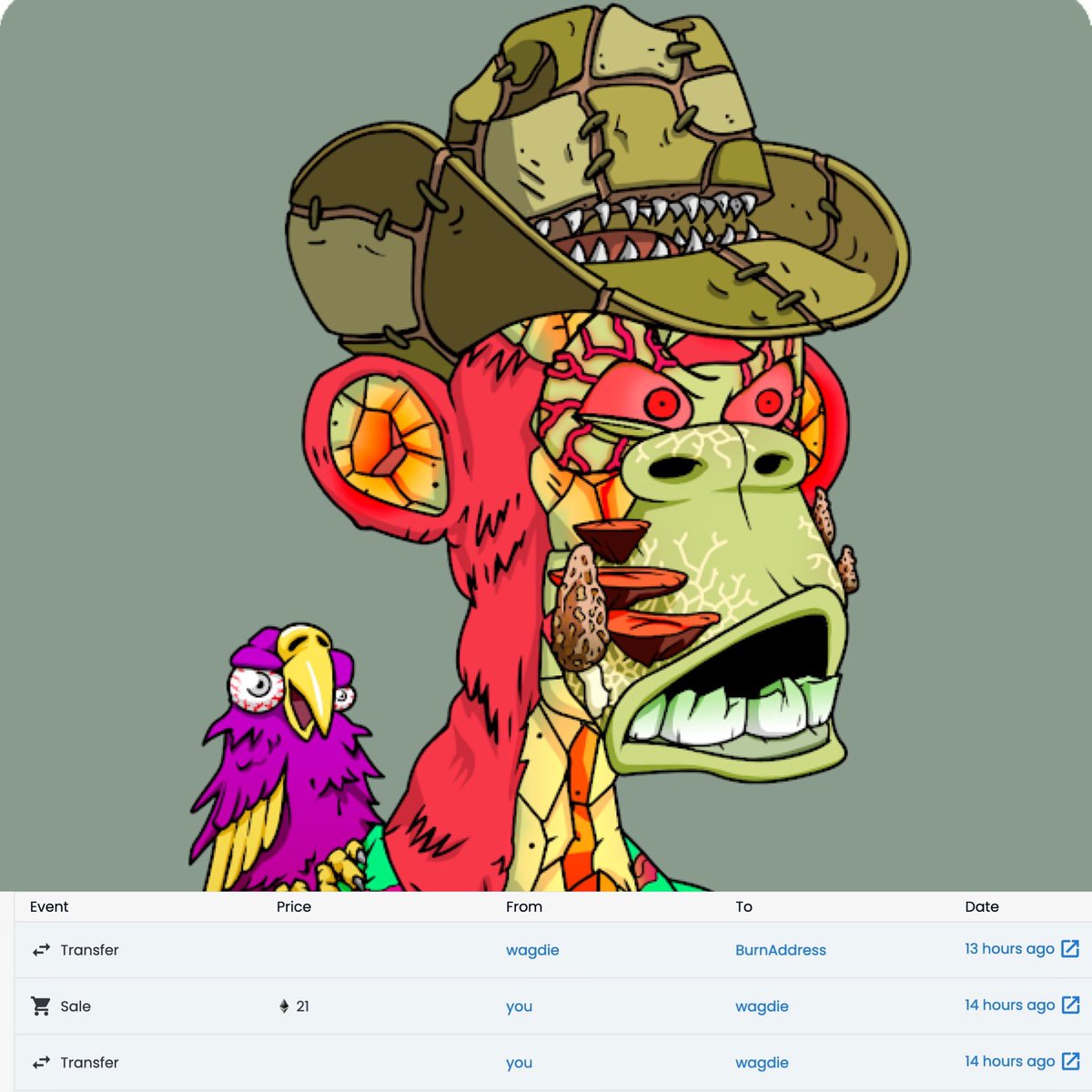 JWeb777's tweet photo. Farewell sweet prince. 

I hope @wagdie_nft goes to 0 for what they’ve done to you. https://t.co/RDX3AhhGM5