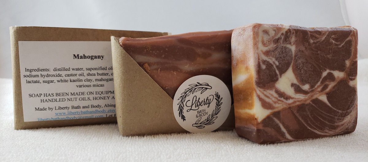 libertysoap's tweet photo. Mahogany Large Bar Soap, Male Fragrance, Mahogany, Lemongrass, Basil, Wood Grain Style, Cocoa And Shea Butter Manly Men Handmade Premium Bar https://t.co/FP2R017IxR #allnatural #ecofriendly #facialcare ##WashYourHands #coldprocesssoap #Mensgrooming #HandcraftedSoap https://t.co/iLnEfQqjed