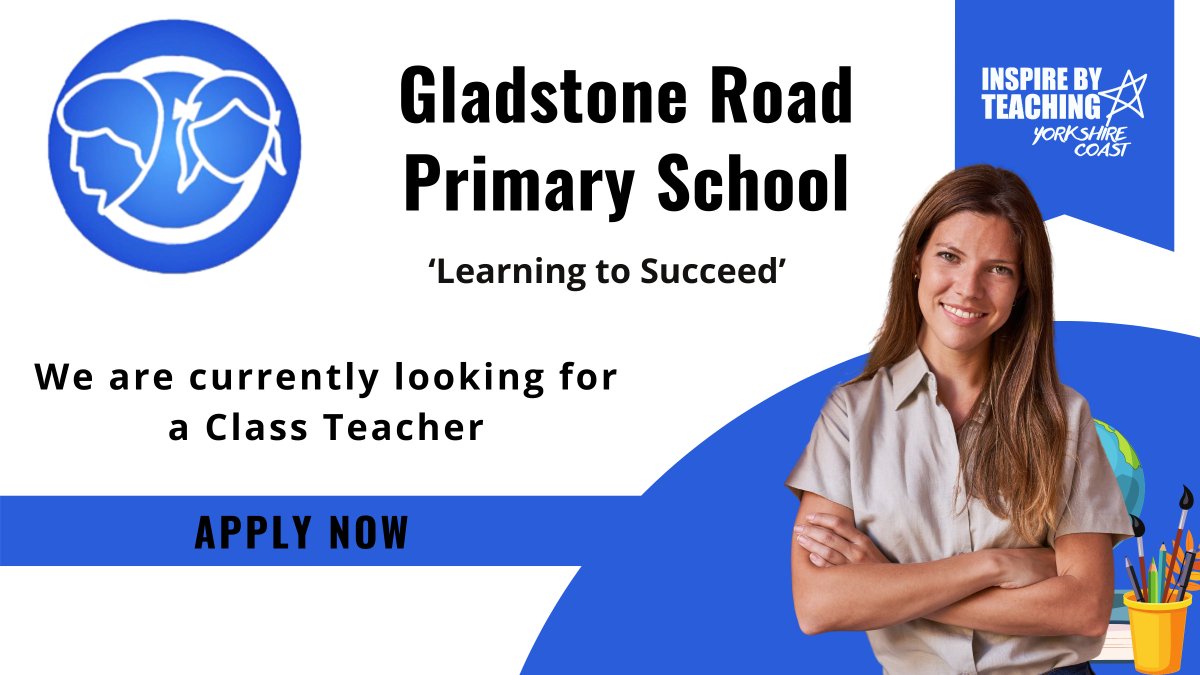 NYESResourcing's tweet photo. Come and join a friendly, inclusive and rapidly developing school. Come and join #teamgladstone
@GladstoneRPS is looking for an experienced KS2 class teacher to join their teaching colleagues.
Apply Now: https://t.co/kh19BHhD46
#edutwitter #teachingjobs https://t.co/vewx9UZCcs