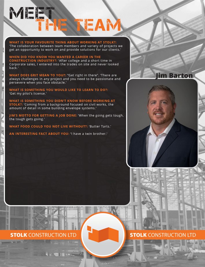 StolkLTD's tweet photo. Jim joined the Stolk team in 2018 as a Project Facilitator, he was quickly promoted to Project Manager. Jim is our in-house expert for all things concrete &amp; metal building systems. As we are an authorized #ButlerBuilder, he lends his expertise to  many of our #Butler projects. https://t.co/xqZ9wV8Rsw