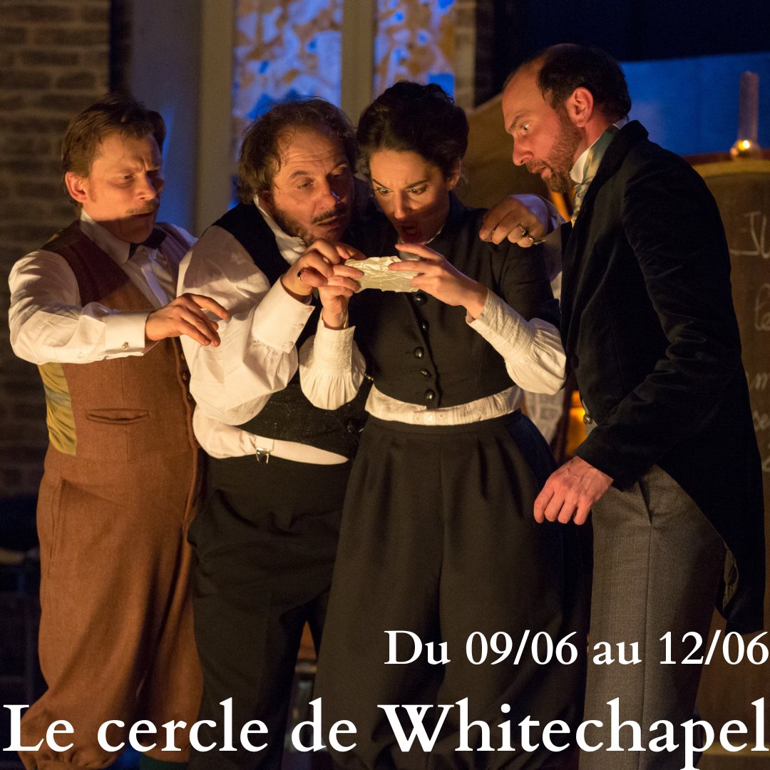 Le cercle de Whitechapel 
Une comédie policière qui vous tient en haleine jusqu’à la dernière seconde !
QUAND UNE INTRIGUE À LA AGATHA CHRISTIE RENCONTRE LES EXPERTS le rire se mêle au suspense. 
Du 7 au 12/06. weezevent.com/le-cercle-de-w…