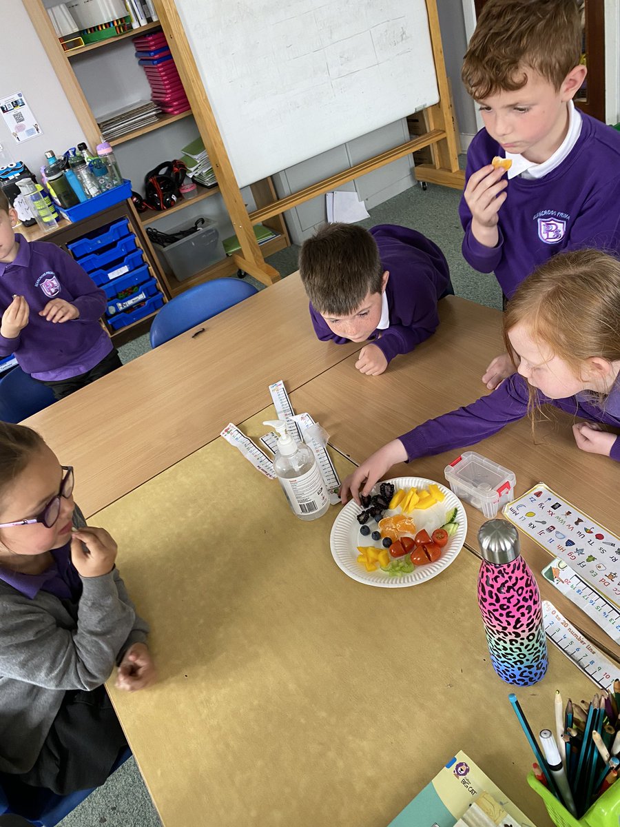 MrsMcLachlanBPS's tweet photo. After learning about foods that grow we tried some different fruits and vegetables. Some children were adventurous and tried something they hadn’t before and realised they quite liked them. #BPSHealth https://t.co/SOTM7ocWqu
