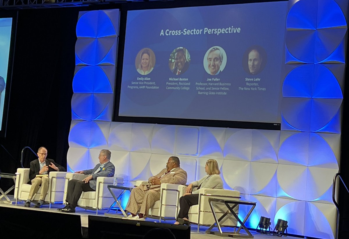 ecmcgroup's tweet photo. “Too many Americans are stranded assets” when education isn’t connecting directly with employer partners. “Use shorter-term credential opportunities to build greater opportunities long term.” #JFFHorizons https://t.co/TtVnIVRD5f