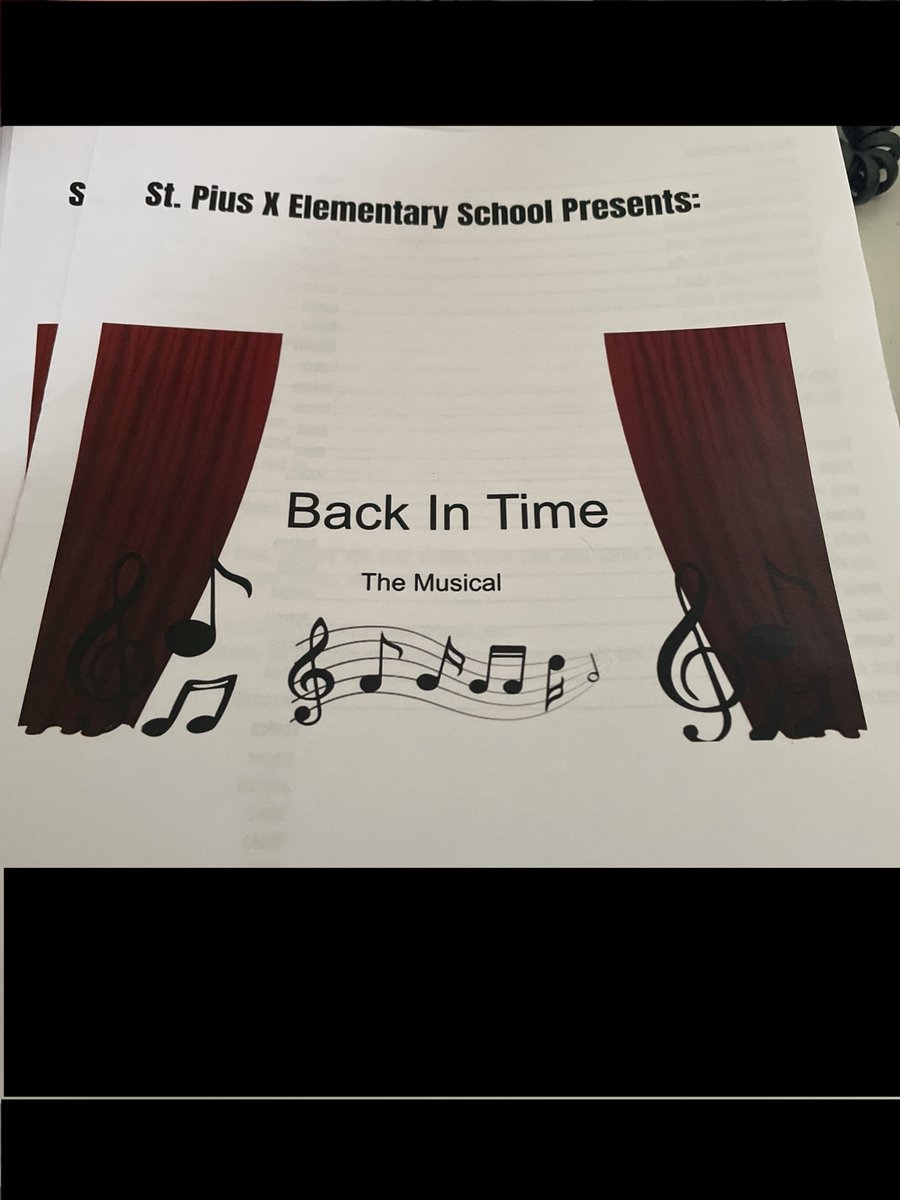 It's Musical time at St. Pius X!!!  🎶  🎶 🎶  Come join us on Friday, June 10th at 7PM for our presentation of Back in Time the Musical!!  Donations welcome at the door.  😀  #ECSDFaithInspires