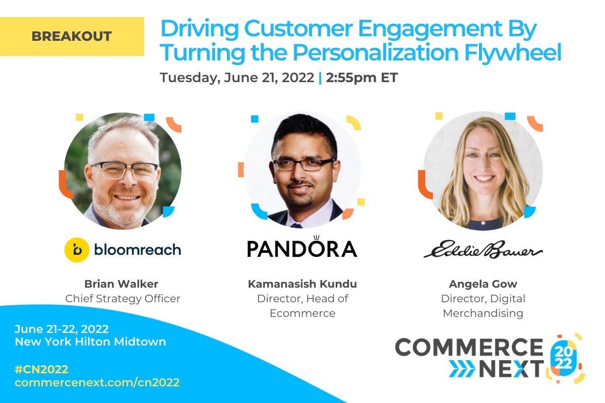 Bloomreach is back in the Big Apple! Our very own <a href="/bkwalker/">Brian K. Walker</a> is speaking at <a href="/CommerceNext/">CommerceNext</a> 2022 on June 21-22 on the topic, Driving Customer Engagement By Turning the Personalization Flywheel. Come see us at booth #151! #CN2022 hubs.li/Q01cZsYH0